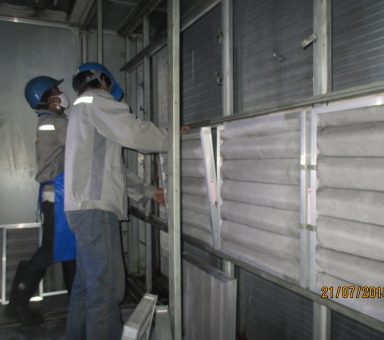 Cleaning For AHU at Medical groves manufacturing